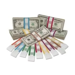 MMF Industries Currency Straps multiple colors strapped cash image view-cash not included-21018-49TN