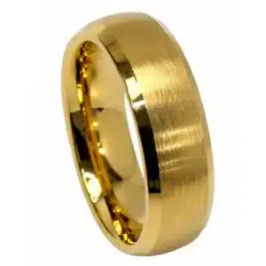Men's diamond cut gold ring angled view-20597SR561