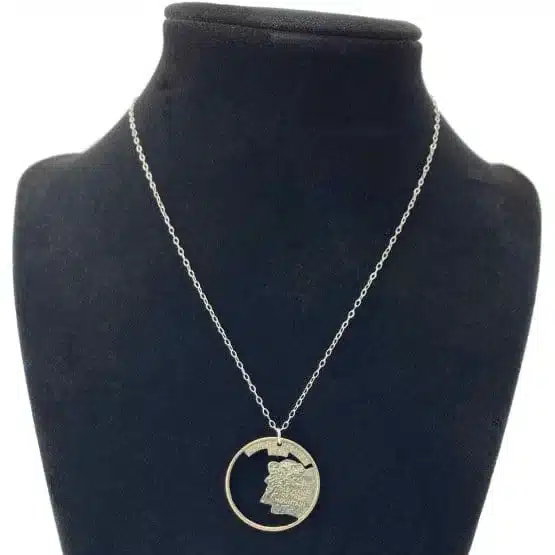 New Hampshire coin cut jewelry / Necklace State Quarter zoomed image view-20561NH