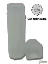 Nickel-Guardhouse-square-coin-tubes-single-standing-cap-off-image-of-Jefferson-nickel-coin-not-included-21056TN