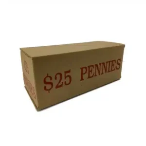 Penny coin roll shipper box angled view-21044