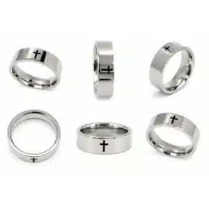 Personalized cross ring multiple views-20597SR800