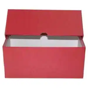Red Modern Size Currency Box by Guardhouse, lid slightly open image view-20596911TN