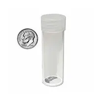 dime coin tubes by BCW-standing, cap on-coin not included-20980