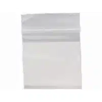 close up of 2x2 Re-closable bag-white block-20008