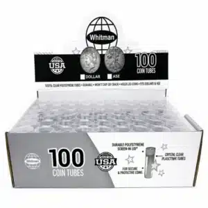 bulk Silver Eagle round coin tubes, box of 100-20474100
