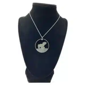 Eisenhower, Eagle on the Moon Coin cut necklace with rim on a black display image view-20562072