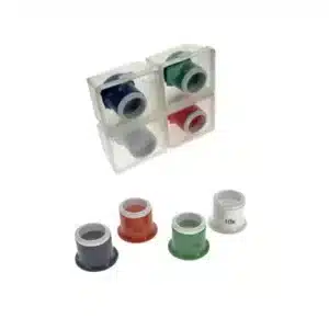 jewelry and coin inspection loupe set with color coded lenses-20068TN