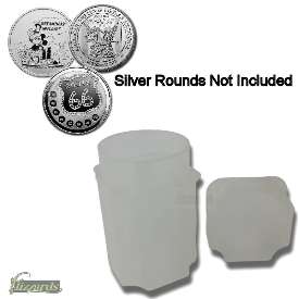 medallion-silver-tube-Guardhouse-single-tube-cap-off-to-right-side-Silver-Rounds-not-included-21062