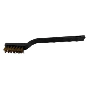 Small brass wire brush for cleaning, black handle image view-20603
