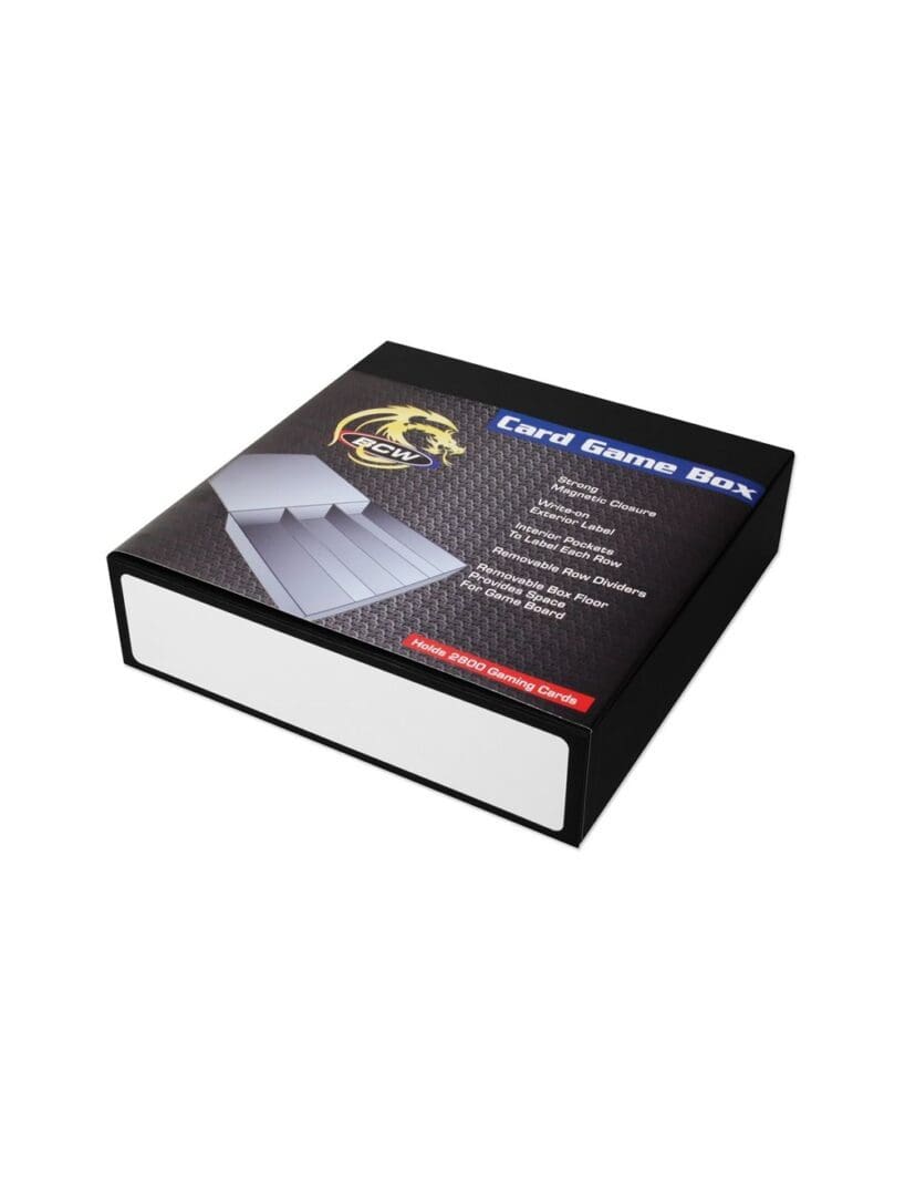 MAGNETIC 3-ROW CARD GAME BOX WITH DIVIDERS