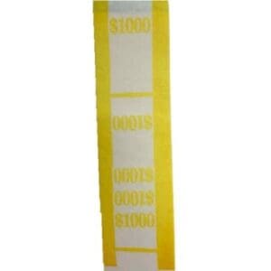 N.F. String 1000-Dollar yellow money bands, self sealing currency straps image view-21511