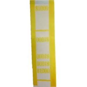N.F String 1000-Dollar yellow money bands, self sealing currency straps image view-21511TN
