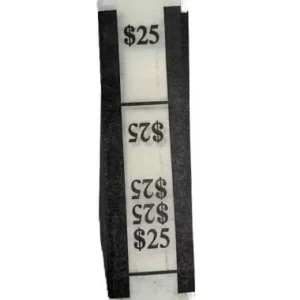 N.F. String $25 black currency straps self-sealing money bands image view-21505TN