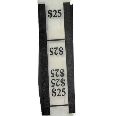 N.F. String $25 black currency straps self-sealing money bands image view-21505