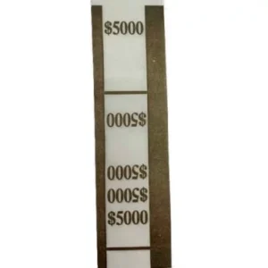 N.F. String $5000 brown money bands, up close image view-21513TN