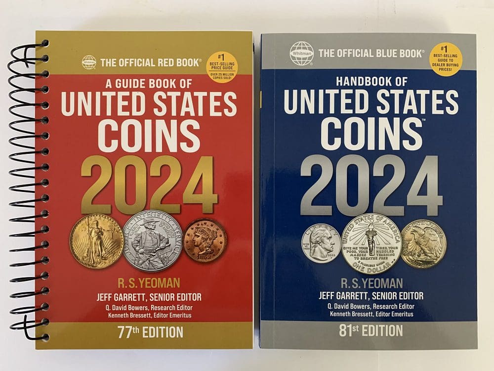 2024 Red Book Price Guide Spiral And 2024 Blue Book Handbook Of U S   2024 Red Blue Book Combo Spiral Front 21536 