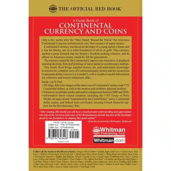 Whitman Continental Currency and Coins Guide rear cover-21542