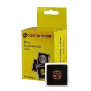 Guardhouse Tetra Snap Lock, Penny, 19mm Coin Holder, coin not included, sample in front, 10 pack image view-20150