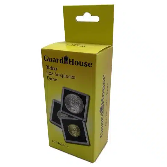 Dime, 17.9mm Coin Holder, 10 pack, front, slightly turned image view-20152