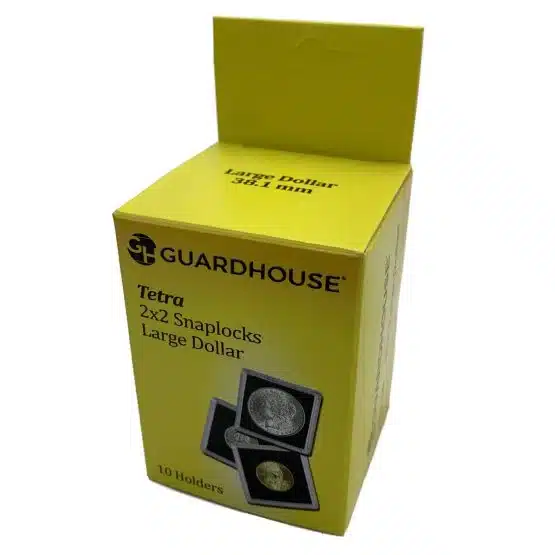 Guardhouse Tetra Snap Lock, Large Dollar, 38.1mm Coin Holder, 10 pack, front image view-20155