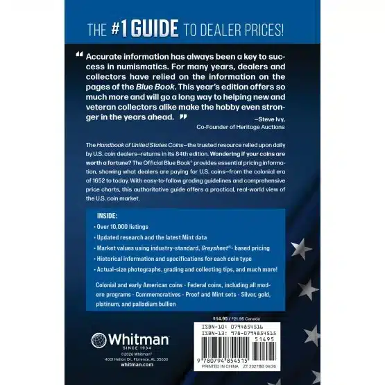 Whitman Official Blue Book, rear cover-21756