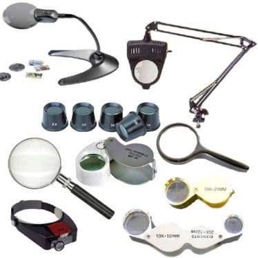 A mix of magnifiers and loupes category image view