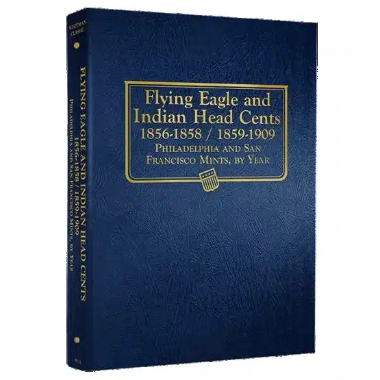 1856-1909 Whitman Indian Head Cent Album, Flying Eagle Series, P-S Mints, classic blue front cover image view-21592