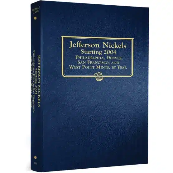2004-2021 Whitman Jefferson Nickel Album, P-D-S-W Mints, classic blue front cover image view-21603