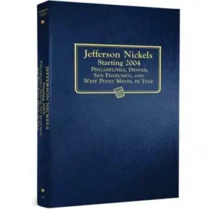 2004-2021 Whitman Jefferson Nickel Album, P-D-S-W Mints, classic blue front cover image view-21603TN