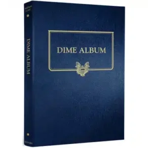 Whitman Blank Dime Album Cover, classic blue front cover image view-21606TN