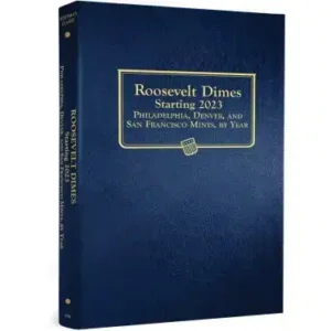Whitman Roosevelt Dime Album, starting 2023, P-D-S Mints, classic blue front cover image view-21610
