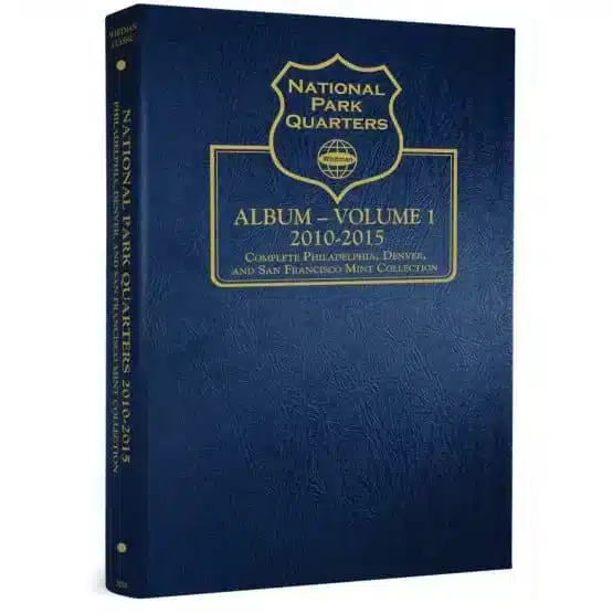 Whitman National Park Quarter Album 2010-2015, P-D-S Mints, classic blue front cover image view-21623