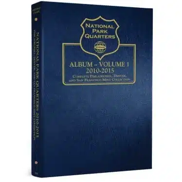 Whitman National Park Quarter Album 2010-2015, P-D-S Mints, classic blue front cover image view-21623TN