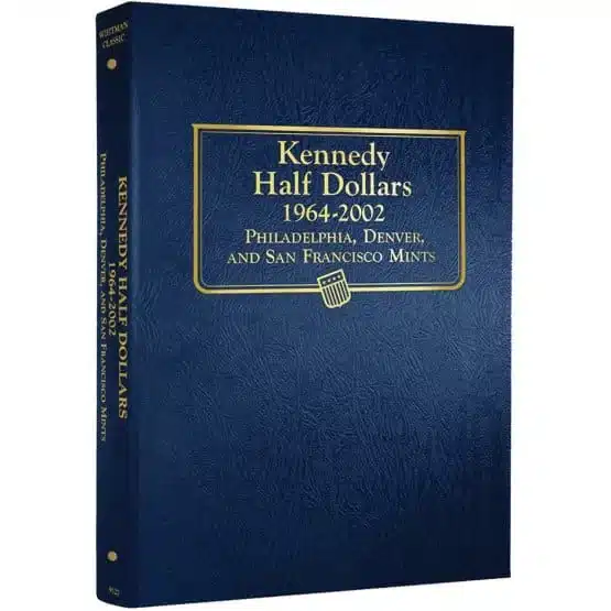 Kennedy Half Dollar Album 1964-2002, including P-D-S, classic blue front cover image view-21636