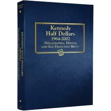 Kennedy Half Dollar Album 1964-2002, including P-D-S, classic blue front cover image view-21636