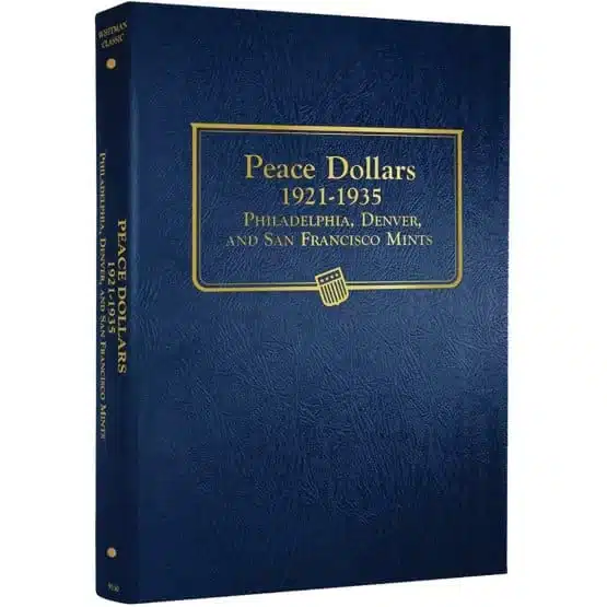Whitman Peace Dollar Album 1921-1935, classic blue front cover image view-21644