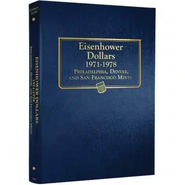 Whitman Eisenhower Dollar Album 1971-1978, classic blue front cover image view-21645