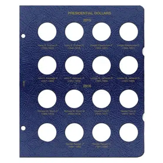 21655-Whitman Page Presidential Dollar P-D 2015-2016 with 16 openings image view