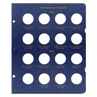 21655-Whitman Page Presidential Dollar P-D 2015-2016 with 16 openings image view-TN