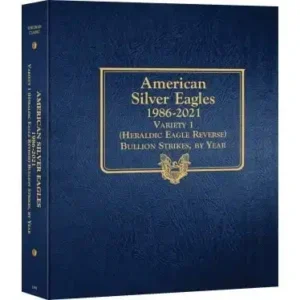 Whitman American Silver Eagle Album 1986 to 2021, classic blue front cover image view-21660