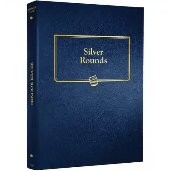 Whitman Classic Coin Album for Silver Rounds 39mm, classic blue front cover image view-21665