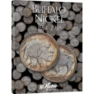 Buffalo Nickel Coin Folder 1913-1938 by H.E. HARRIS-front cover image view-20779TN