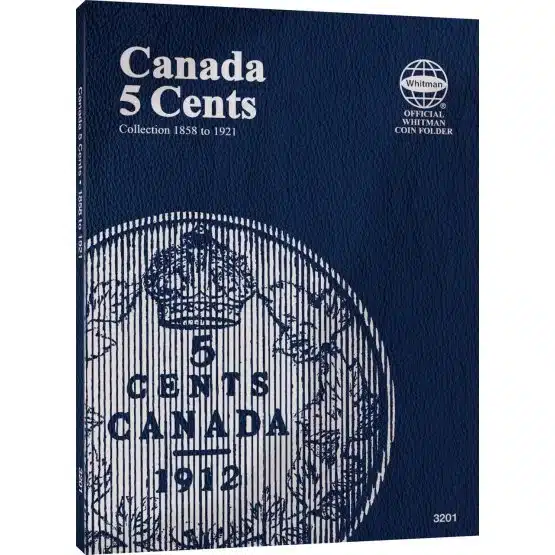 Canadian 5 Cent Silver Coin Folder 1858-1921 by Whitman-front cover image view-20909