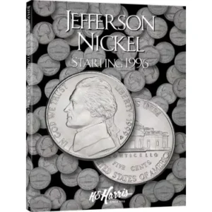 Jefferson Nickel #3 Coin Folder Starting 1996 by H.E. HARRIS-front cover image view-20782TN