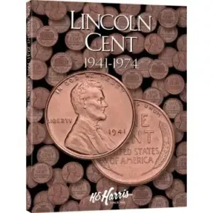 Lincoln Cent # 2 Coin Folder 1941-1974 by H.E. HARRIS-front cover image view-20773TN