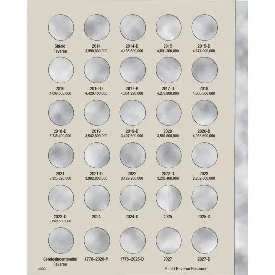 Lincoln Cent # 4 Coin Folder Starting 2014 by H.E. HARRIS-page 1 image view-20775