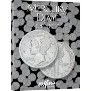 Mercury Dimes Coin Folder 1916-1945 by H.E. Harris-front cover image view-20813TN