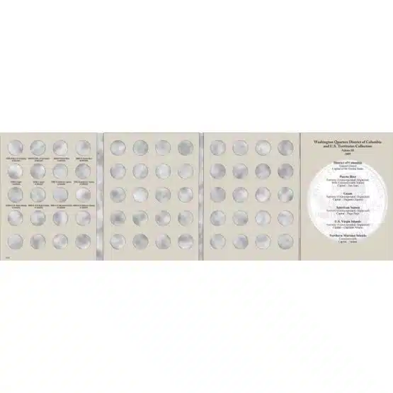 State Quarter Coin Folder 2009 DC & Territories #3 H.E. Harris-opened image view-20796