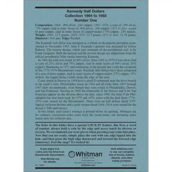 W.P. 1/2 $, 1964-1985, No. 1, information page image view-20195